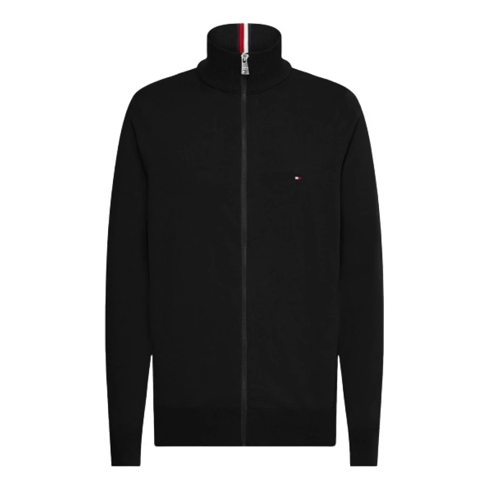 Tommy Hilfiger Men's Black Zip-Throughs Large