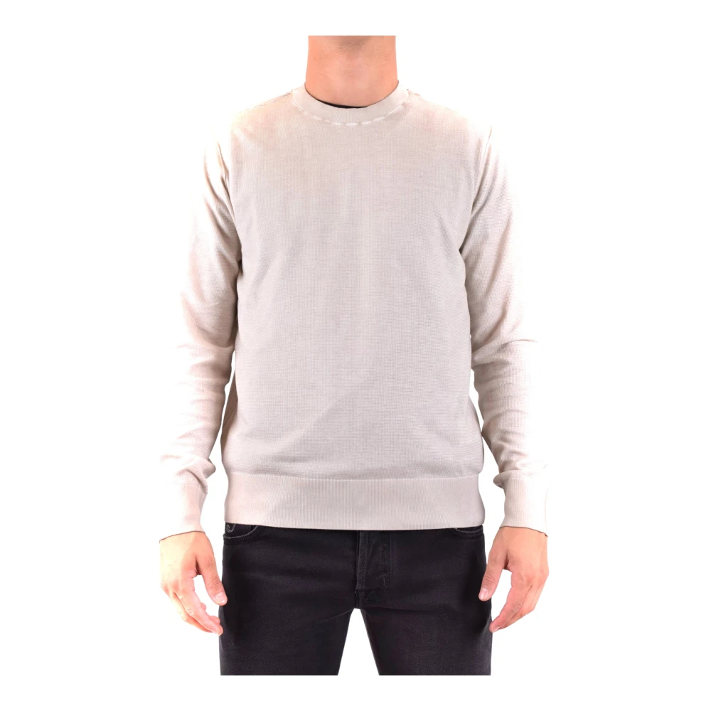 Paolo Pecora Men's Beige Round-Neck Knitwear Small