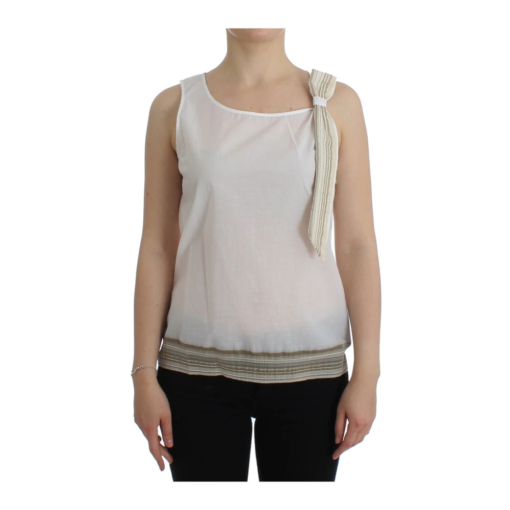 Ermanno Scervino Women's White Sleeveless Tops Large