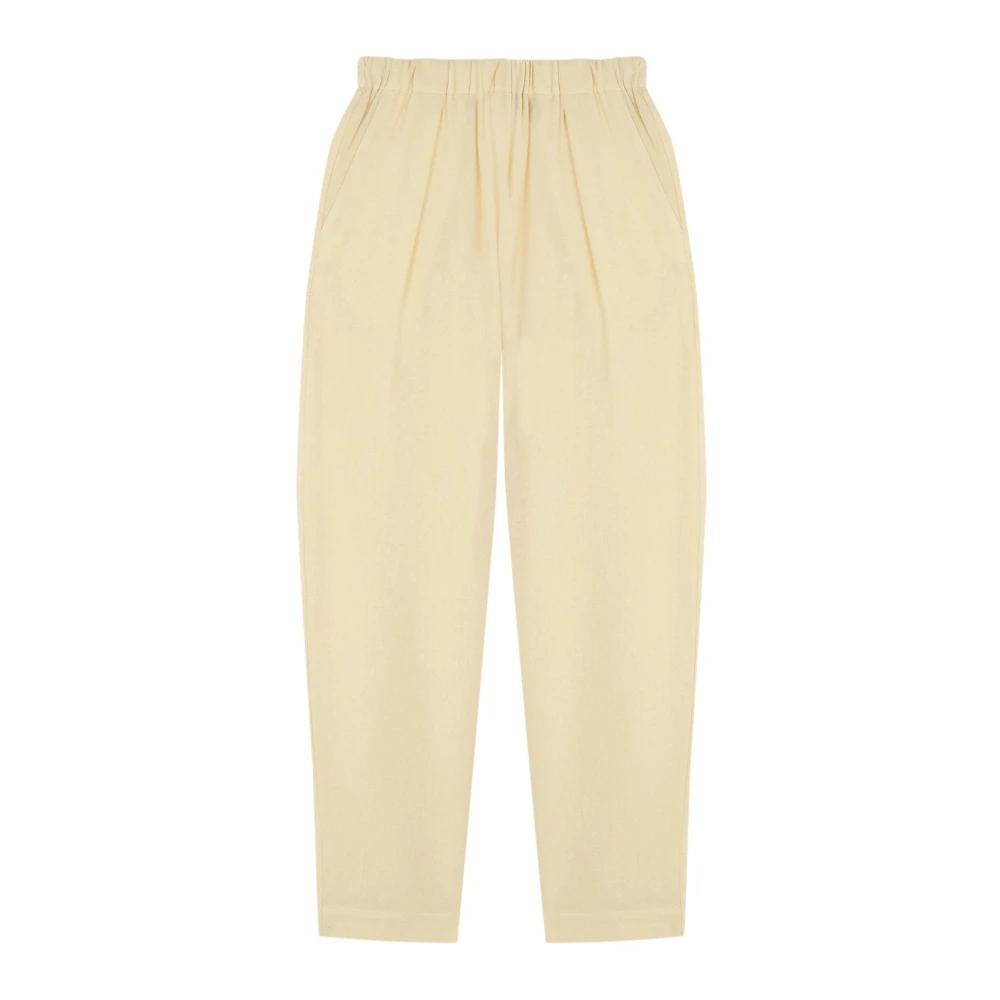 Cortana Women's Beige Tapered Trousers 2XL