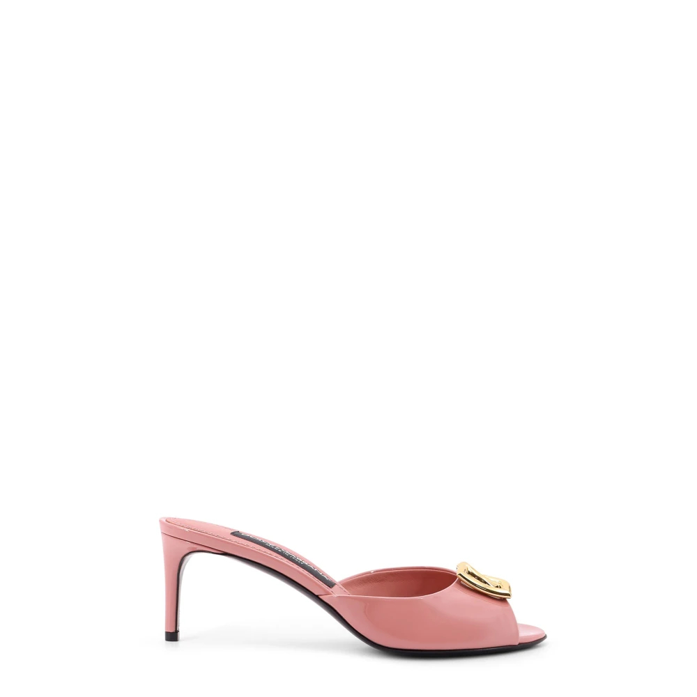 Dolce & Gabbana Women's Pink Heeled Mules Size 4