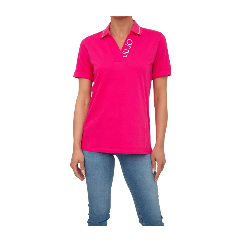 Liu Jo Women's Pink Polo Shirts Extra Small