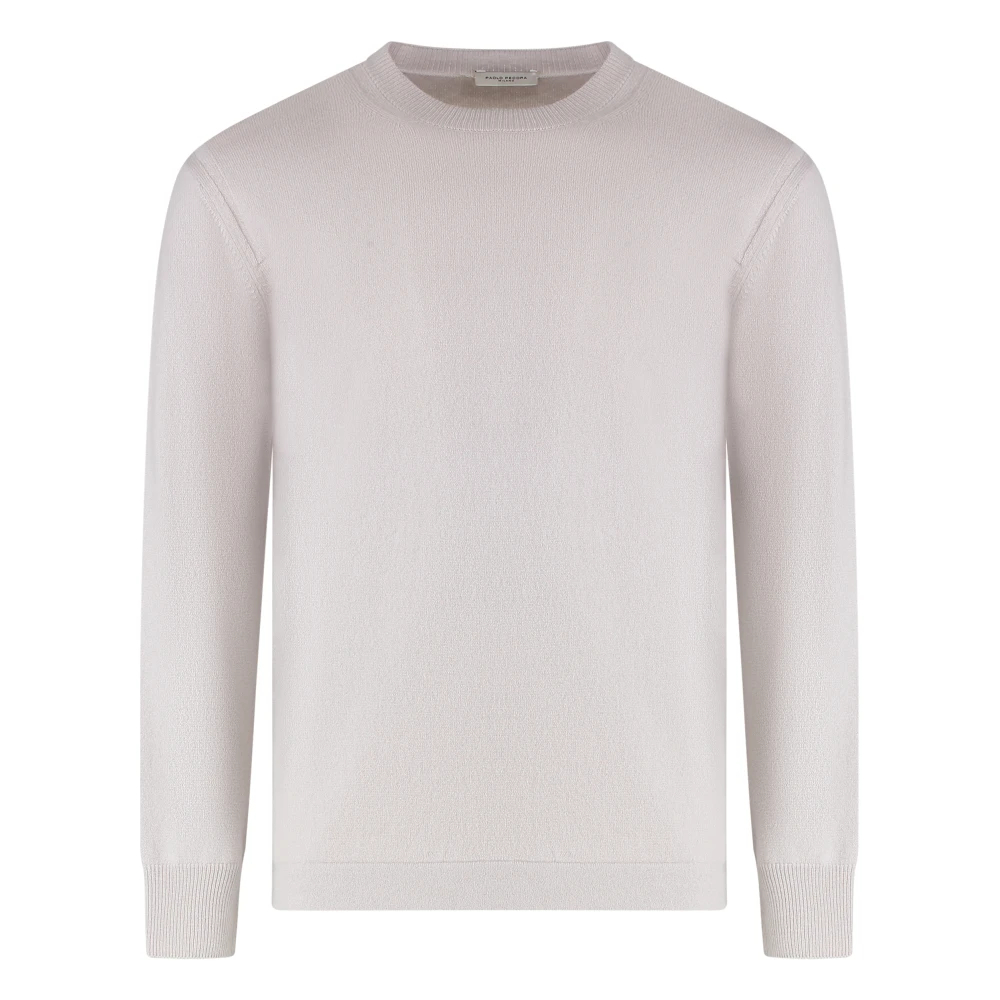 Paolo Pecora Men's Beige Round-Neck Knitwear 2XL