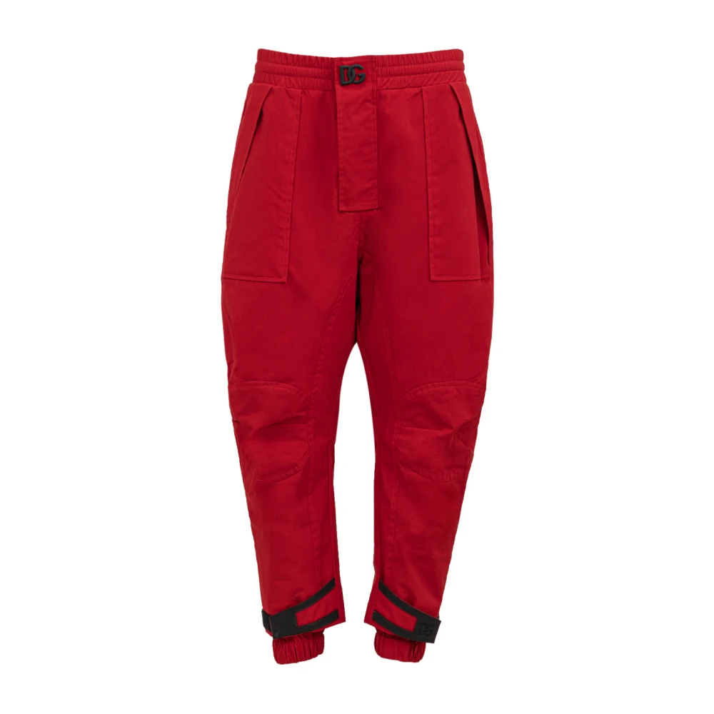 Dolce & Gabbana Men's Red Straight Trousers Medium