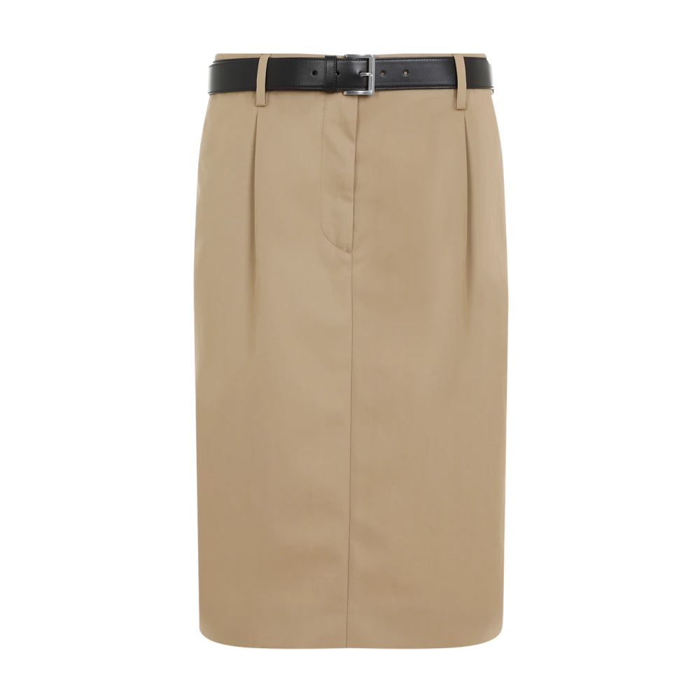 Prada Women's Beige Midi Skirts 2XS