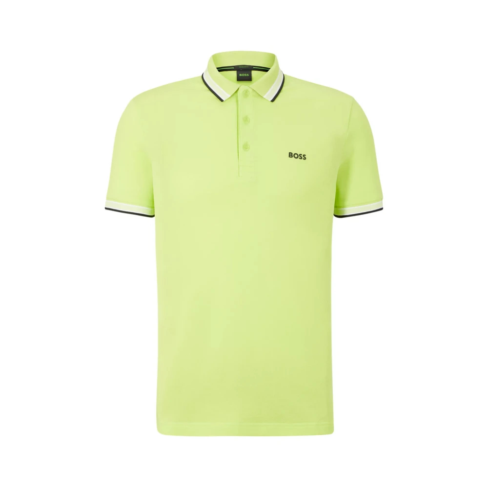 Hugo Boss Men's Green Polo Shirts Medium
