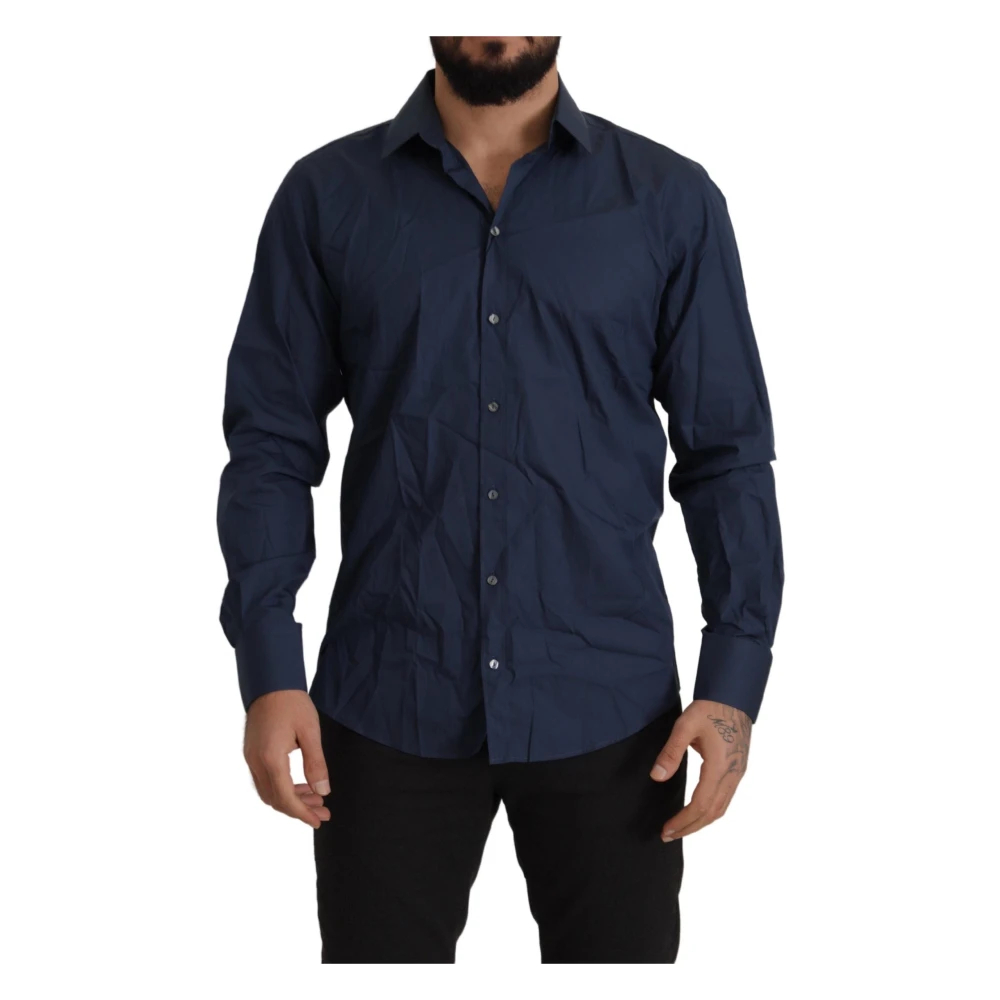 Dolce & Gabbana Men's Blue Casual Shirts Medium