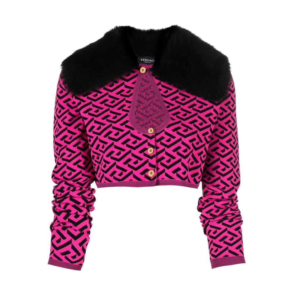 Versace Women's Pink Cardigans 2XS