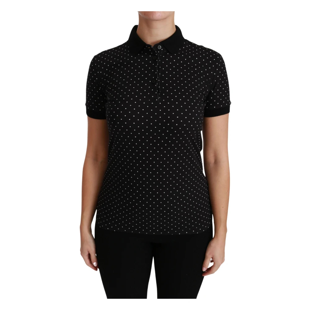 Dolce & Gabbana Women's Black Polo Shirts 2XS