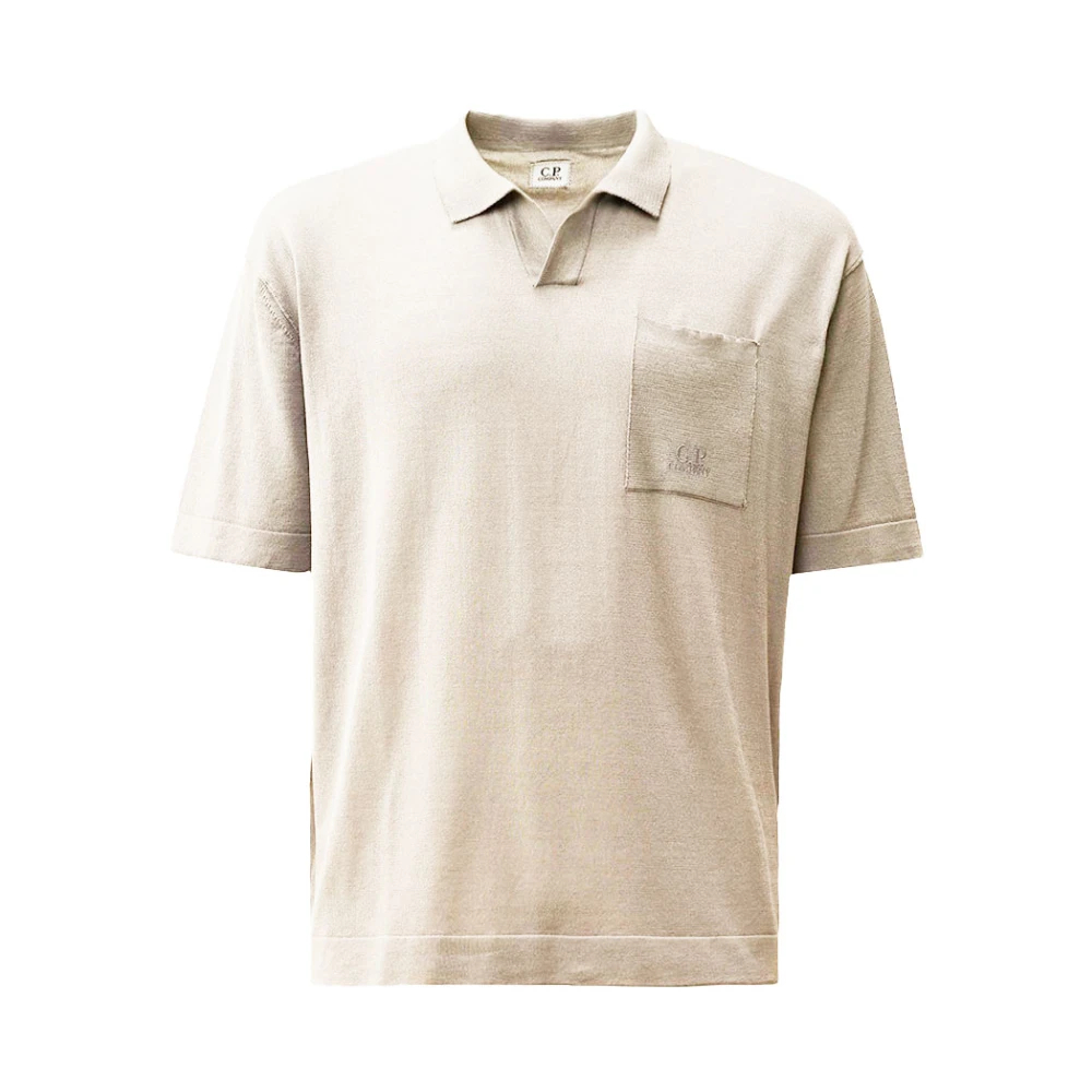 C.p. Company Men's Beige Polo Shirts Medium