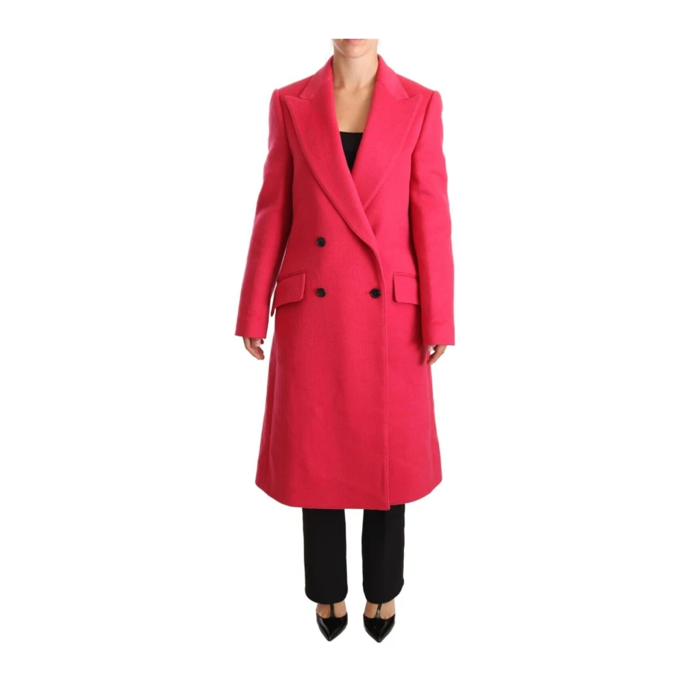 Dolce & Gabbana Women's Pink Double-Breasted Coats 2XS