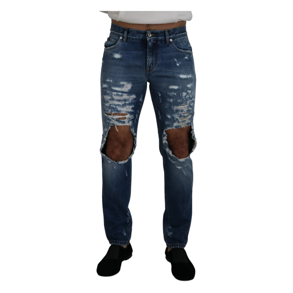 Dolce & Gabbana Men's Blue Slim-Fit Jeans Medium
