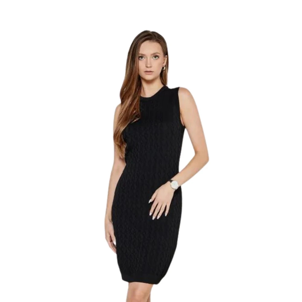 Armani Exchange Women's Black Knitted Dresses Medium