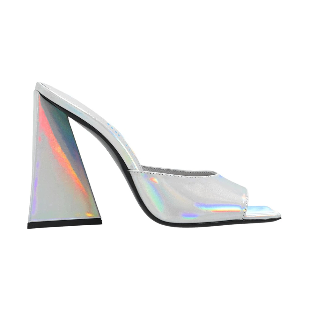 The Attico Women's Gray Heeled Mules Size 3 Uk