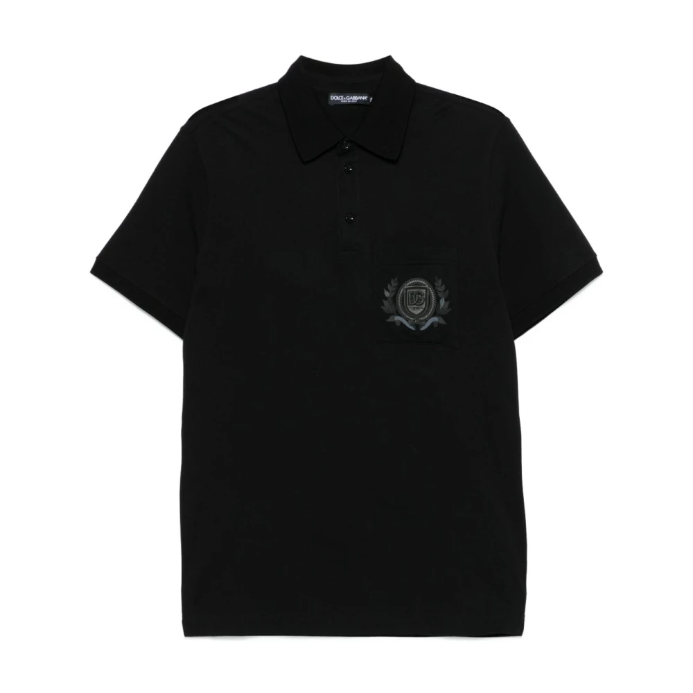 Dolce & Gabbana Men's Black Polo Shirts Large