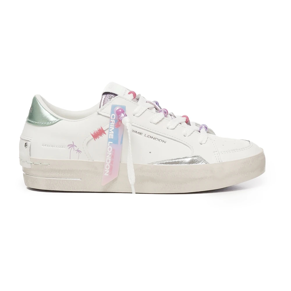 Crime London Women's White Sneakers Size 4 Uk