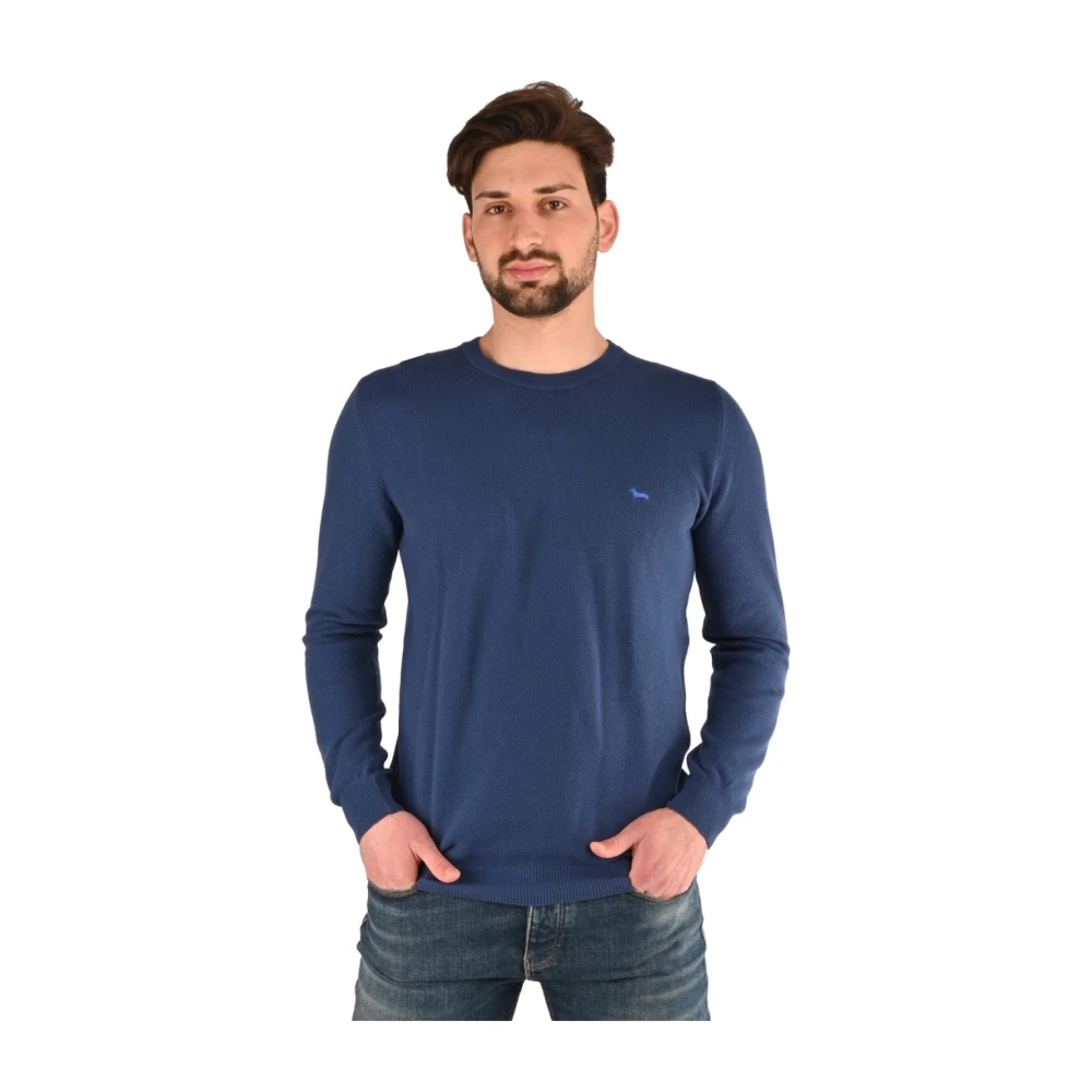 Harmont & Blaine Men's Blue Round-Neck Knitwear 2XL