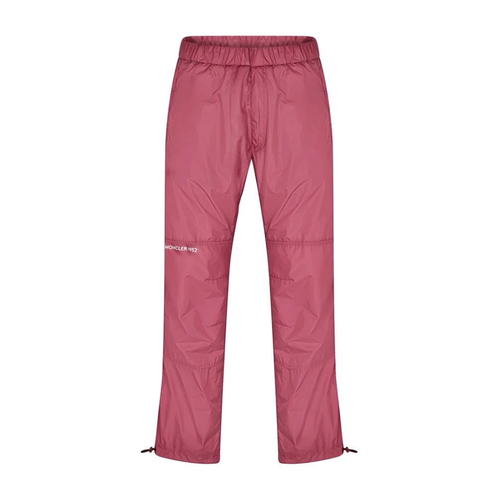 Moncler Men's Pink Straight Trousers Small