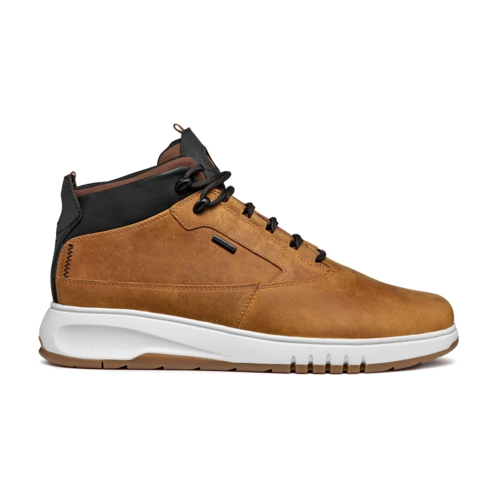 Geox Men's Brown Lace-Up Boots Size 8 Uk