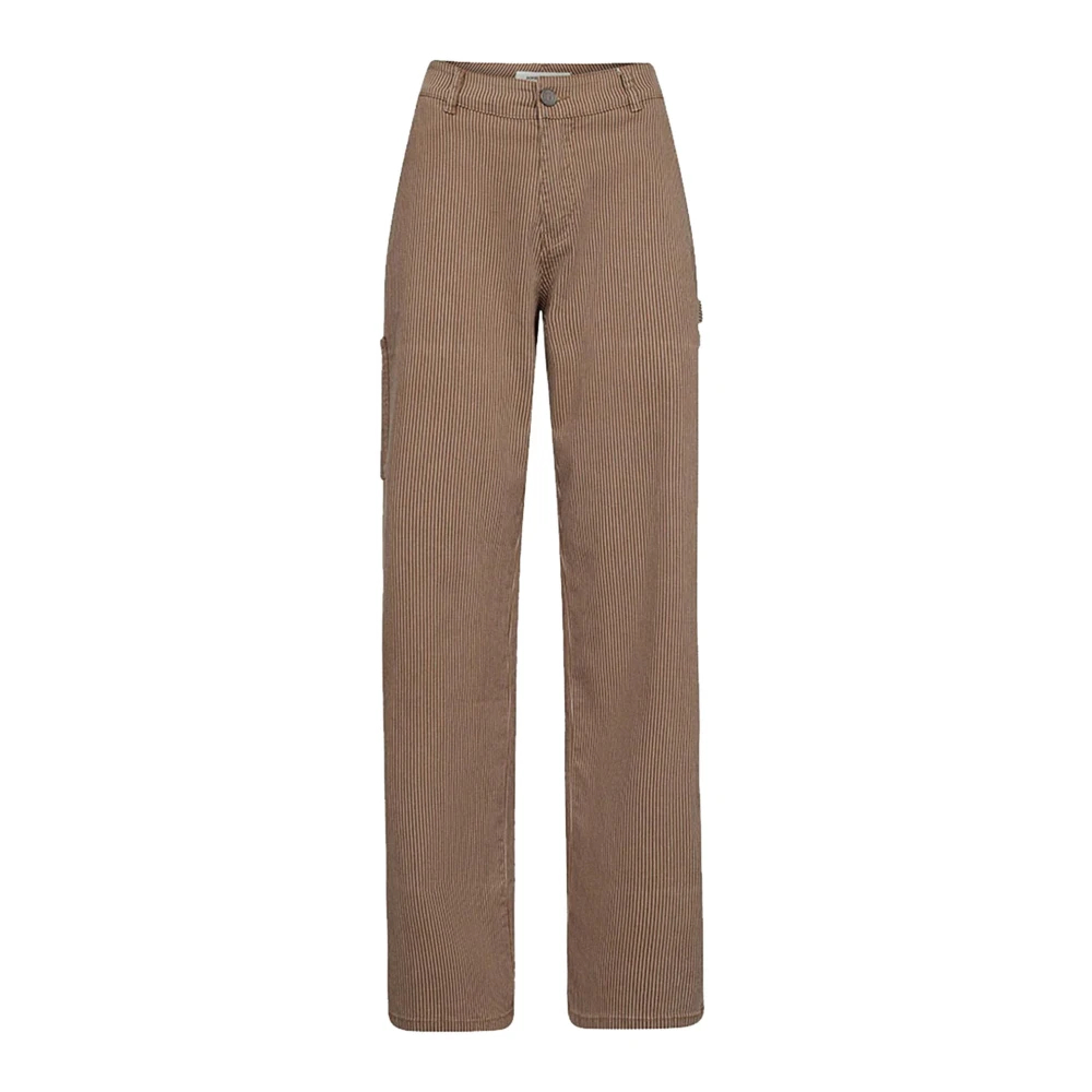 Sofie Schnoor Women's Brown Straight Trousers Medium