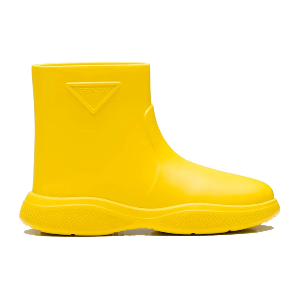 Prada Women's Yellow Rain Boots Size 4 Uk
