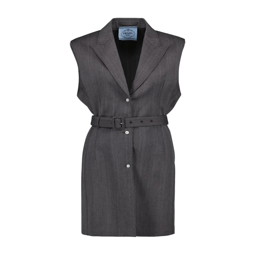 Prada Women's Gray Vests 2XS