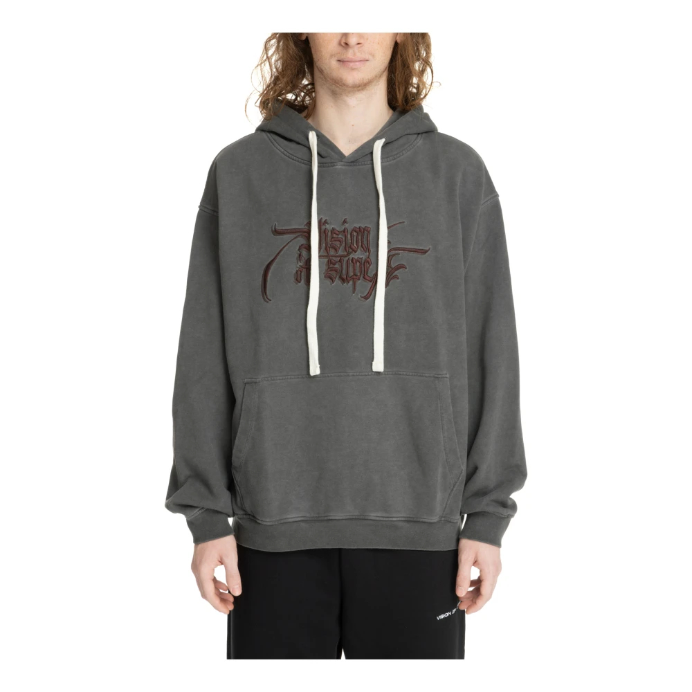 Vision Of Super Men's Gray Hoodies Large