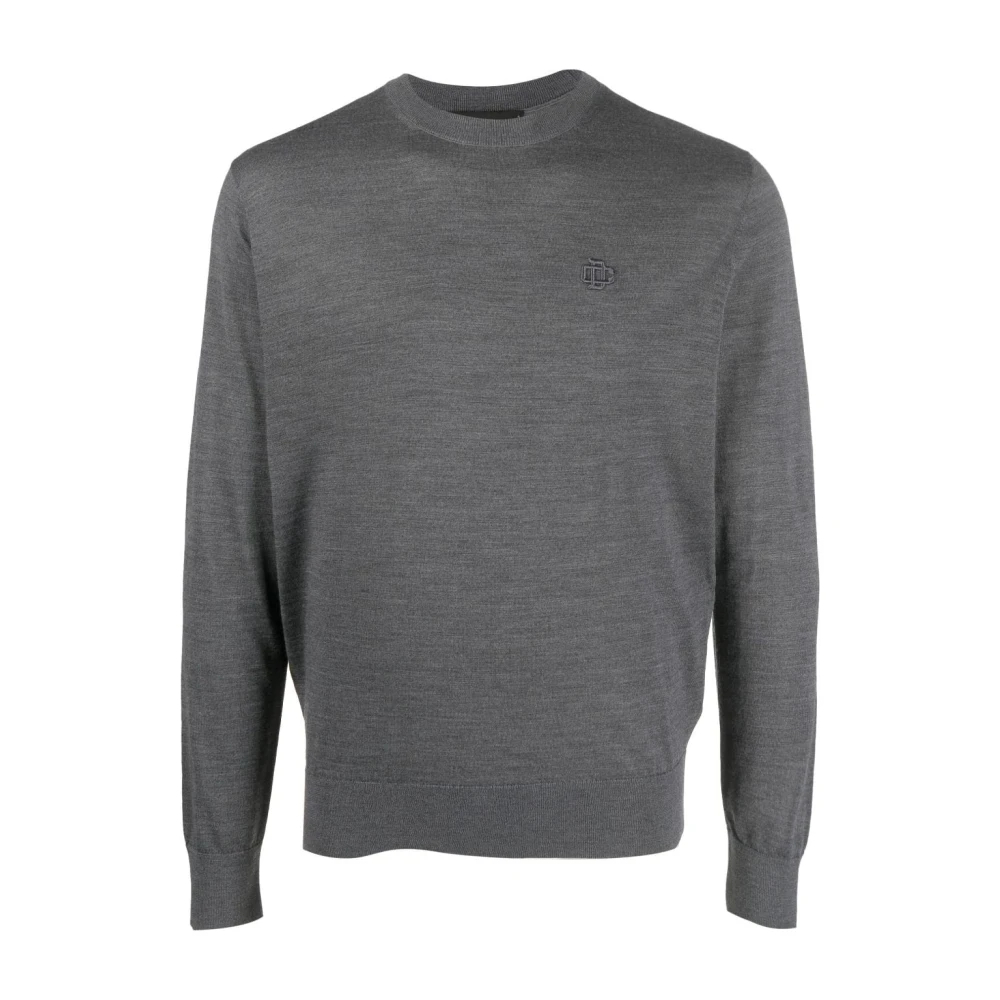 Dsquared2 Men's Gray Round-Neck Knitwear Large