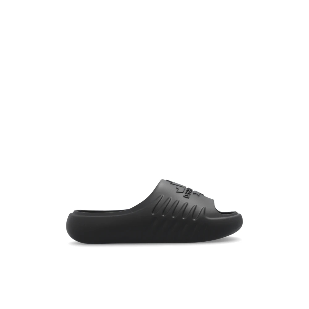 Dsquared2 Men's Black Sliders Size 5 Uk