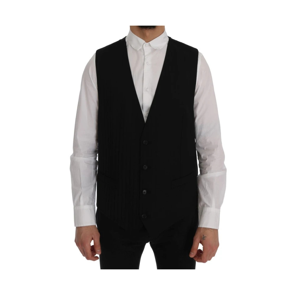 Dolce & Gabbana Men's Black Suit Vests Large