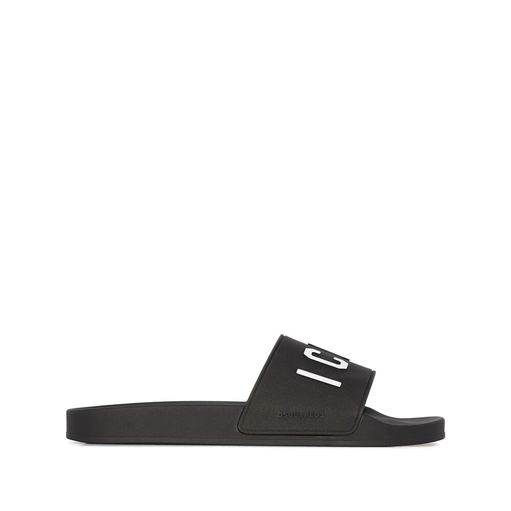 Dsquared2 Men's Black Sliders Size 5 Uk