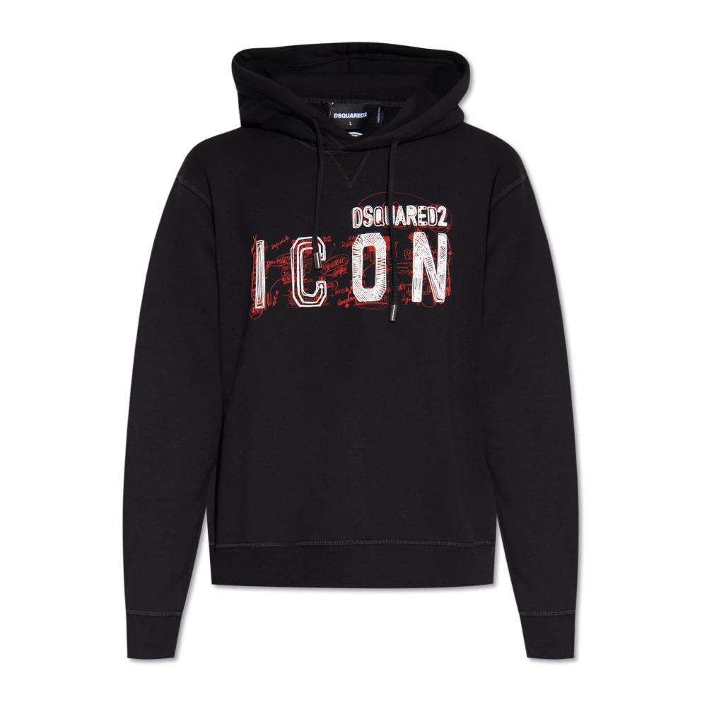 Dsquared2 Men's Black Hoodies Extra Large