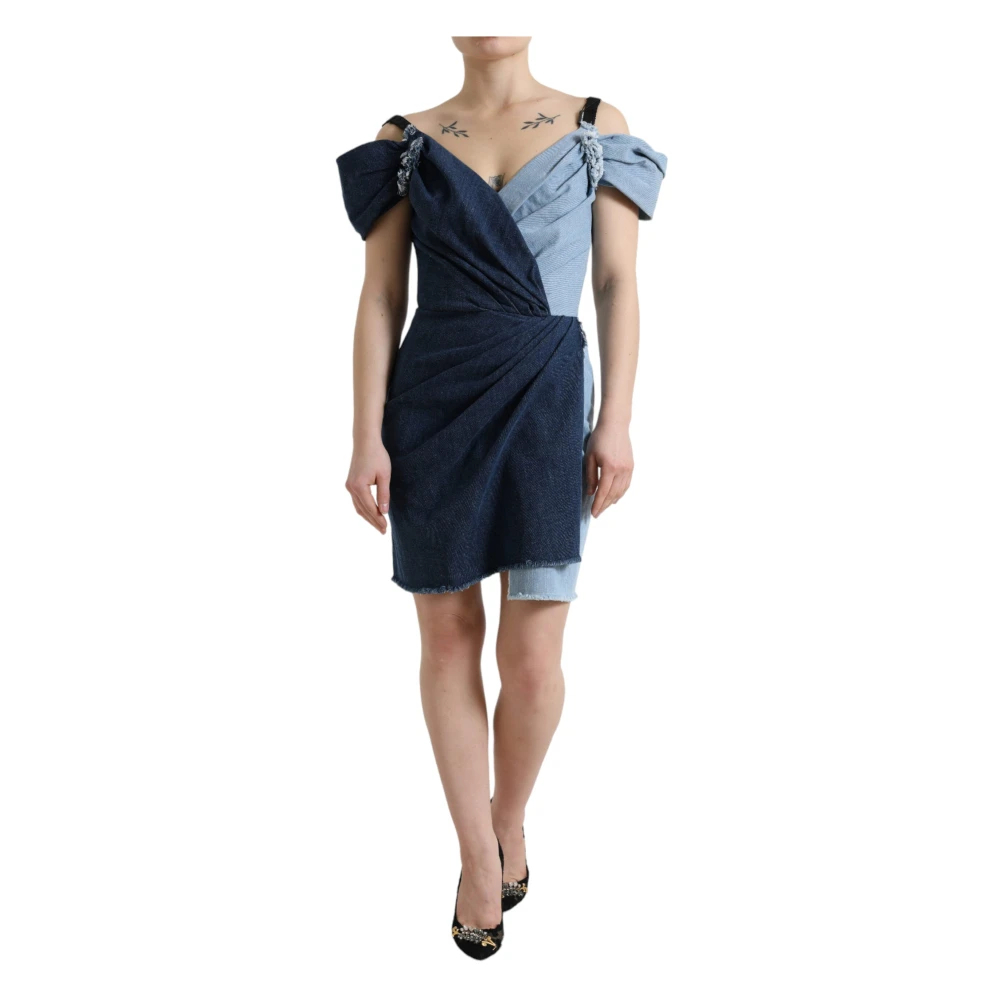 Dolce & Gabbana Women's Blue Short Dresses Large