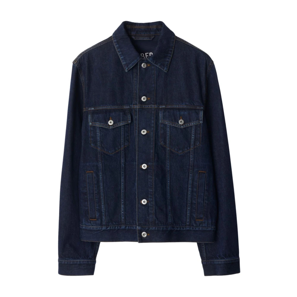 Burberry Men's Blue Denim Jackets Large