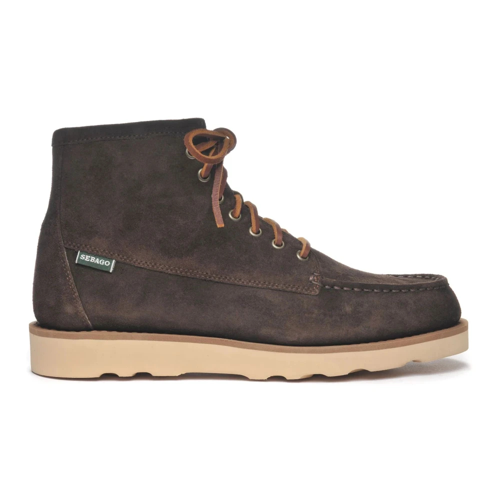Sebago Men's Brown Lace-Up Boots Size 7 Uk