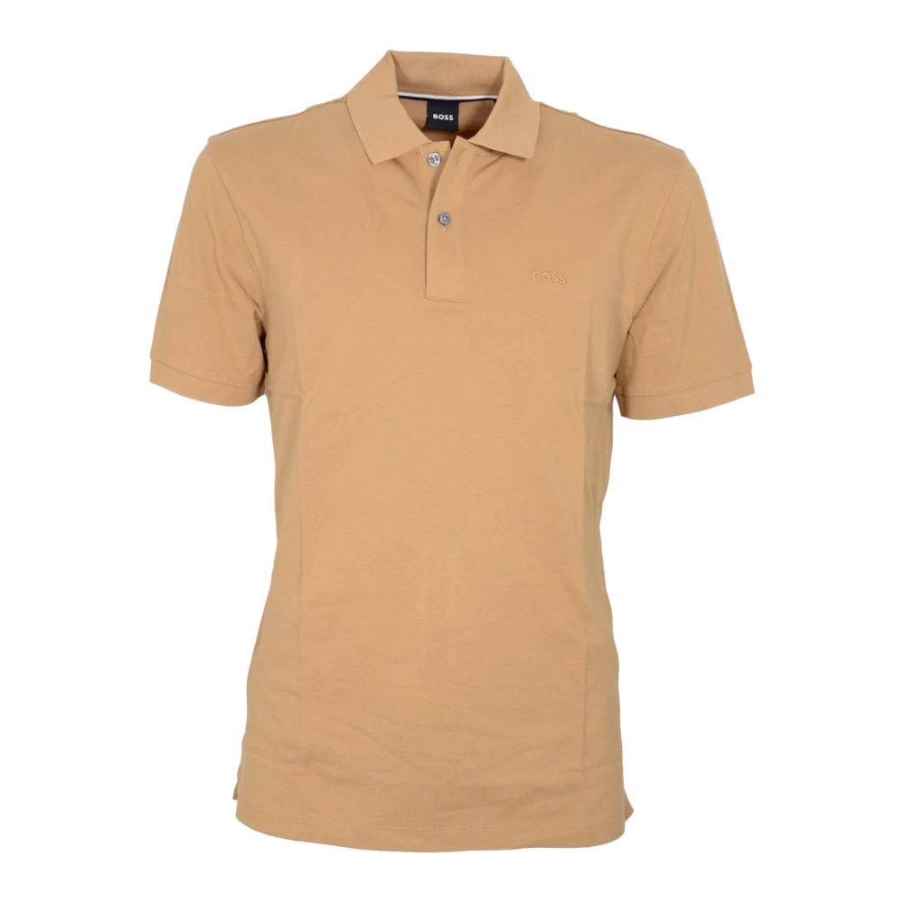 Hugo Boss Men's Beige Polo Shirts Medium