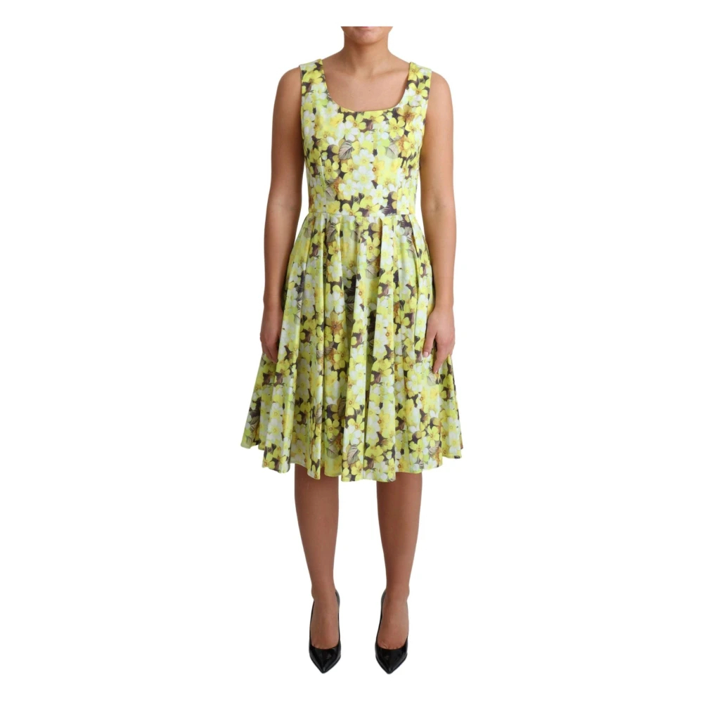 Dolce & Gabbana Women's Yellow Midi Dresses 2XS