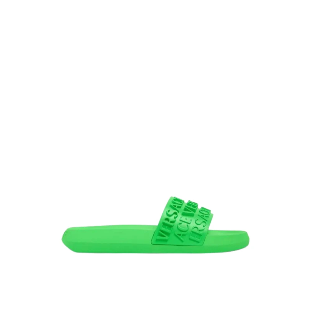 Versace Men's Green Sliders Size 5 Uk
