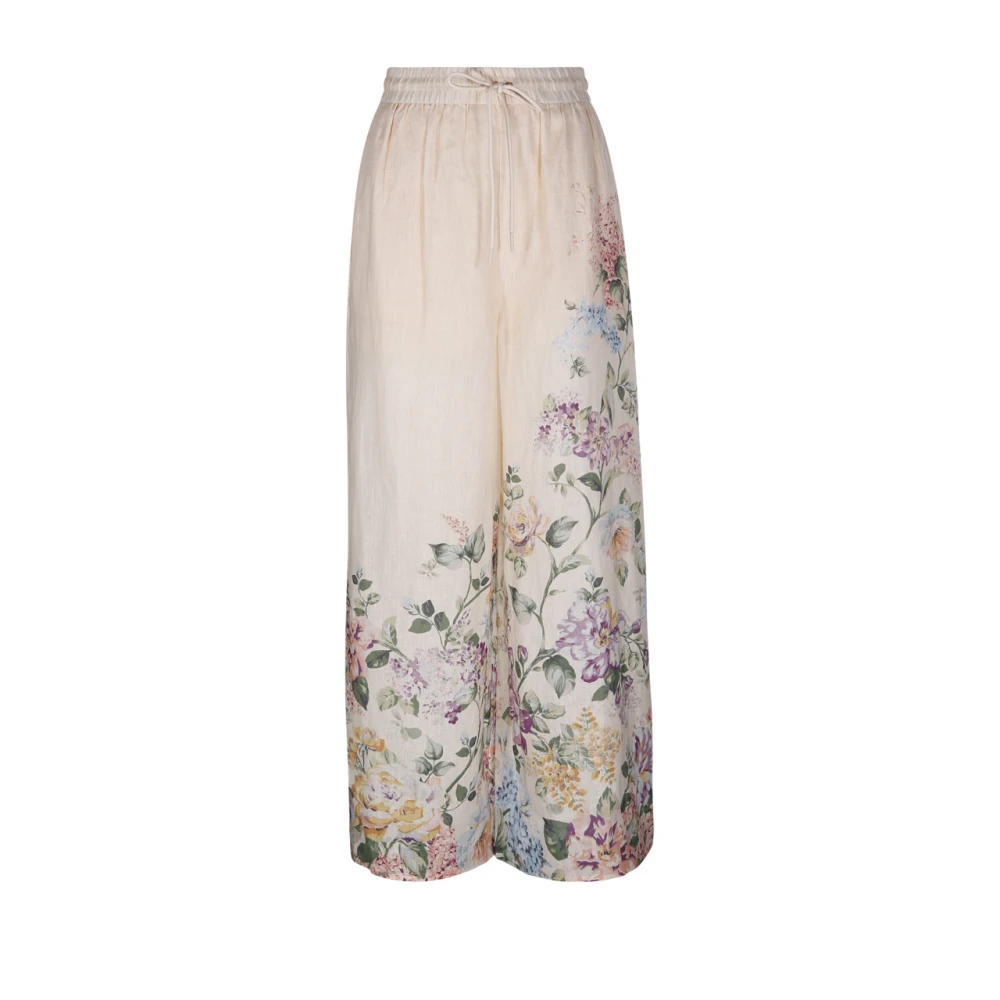 Zimmermann Women's Multicolor Wide Trousers Extra Small