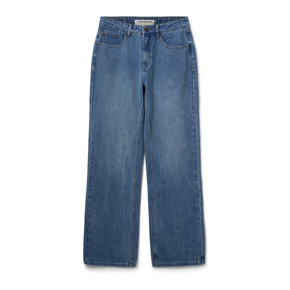 Sofie Schnoor Women's Blue Straight Jeans Large