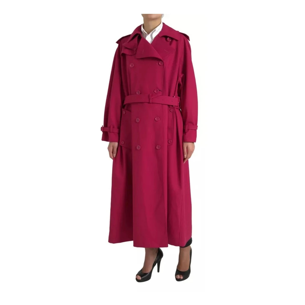 Dolce & Gabbana Women's Pink Trench Coats Extra Small