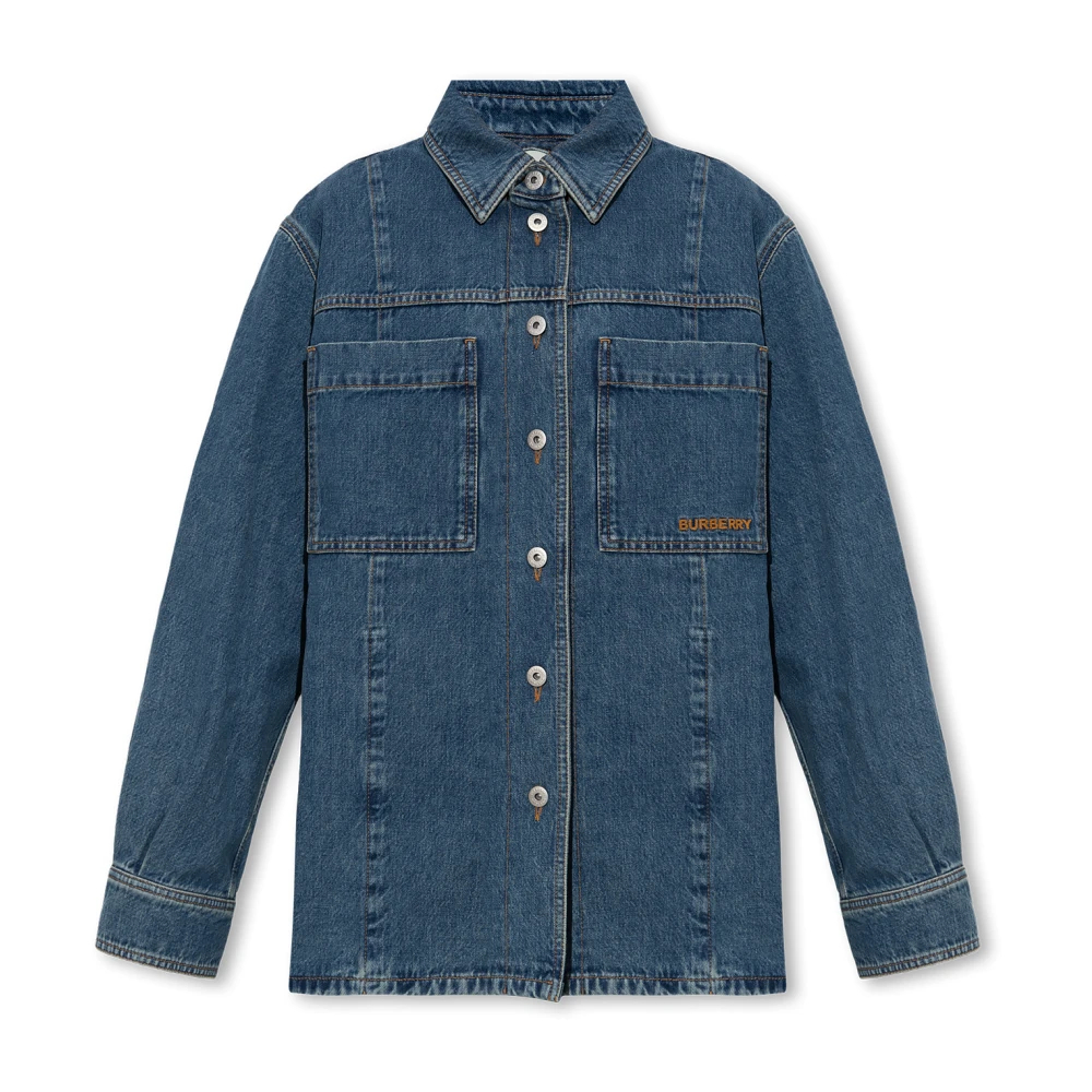 Burberry Women's Blue Denim Jackets Small