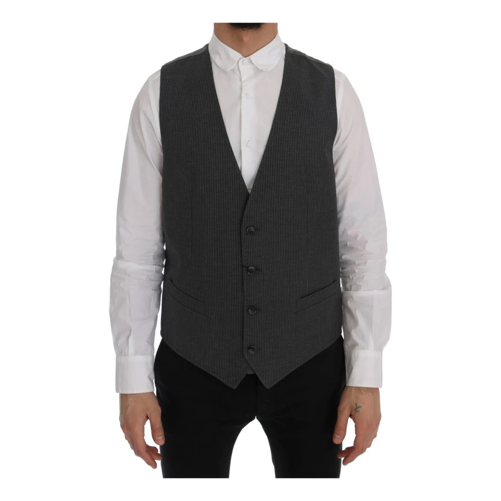 Dolce & Gabbana Men's Gray Suit Vests Large