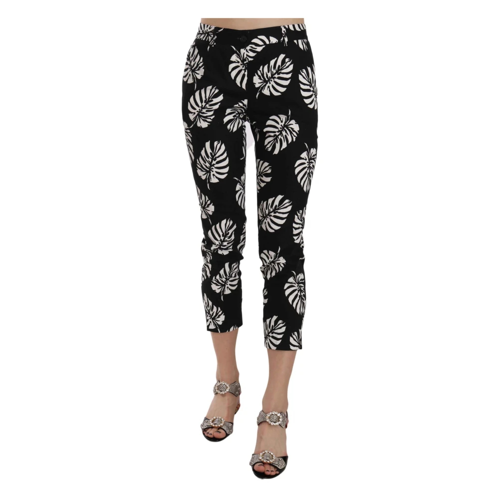 Dolce & Gabbana Women's Black Cropped Trousers 2XS