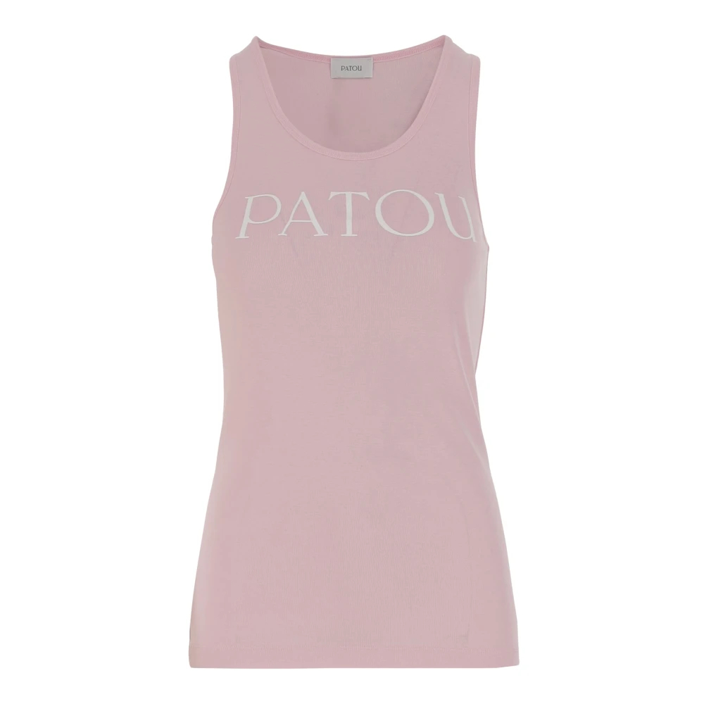 Patou Women's Pink Sleeveless Tops Medium