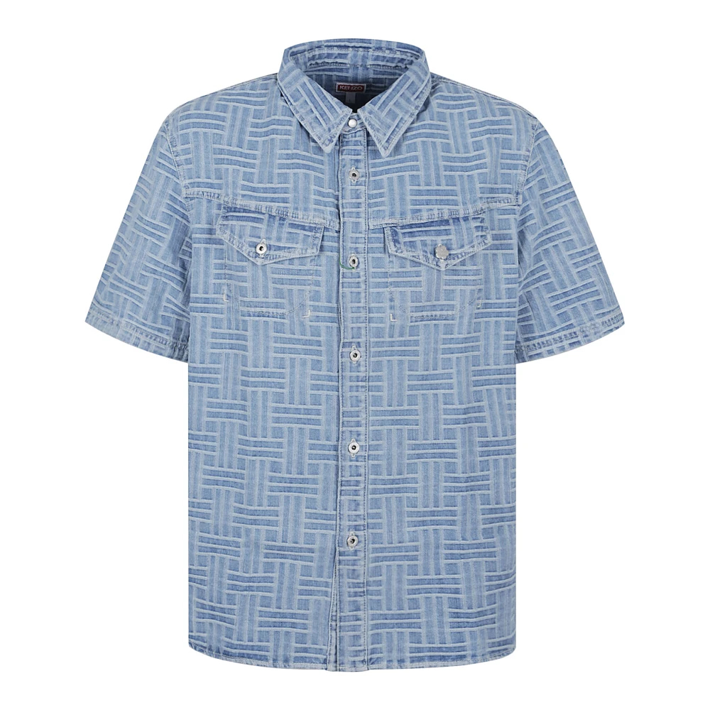 Kenzo Men's Blue Denim Shirts Small
