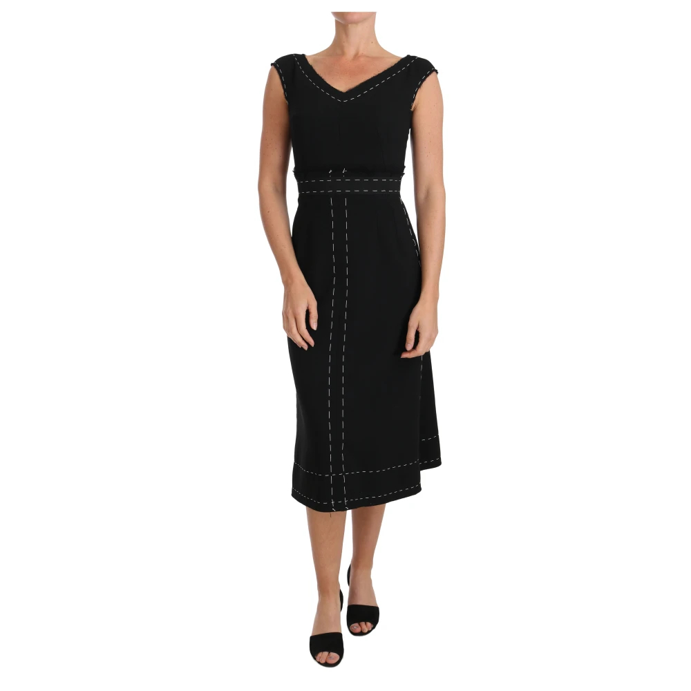 Dolce & Gabbana Women's Black Midi Dresses 2XS