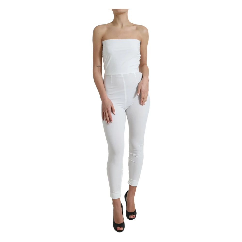 Dolce & Gabbana Women's White Jumpsuits Extra Small