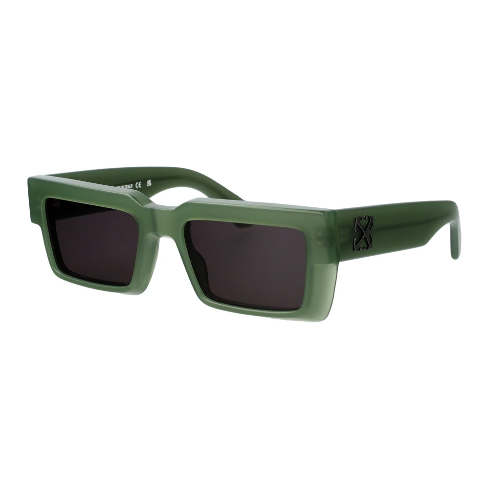 Off White Unisex Green Sunglasses Medium