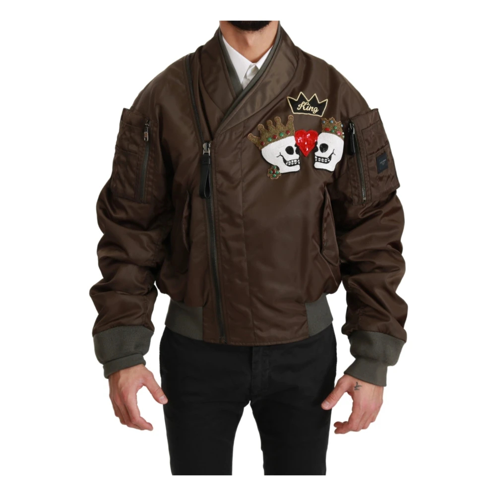 Dolce & Gabbana Men's Brown Bomber Jackets Extra Small